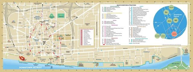 Plan des monuments de Detroit